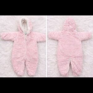 Bestido Italian Baby Snowsuit Pink 12 Months Cozy Sherpa